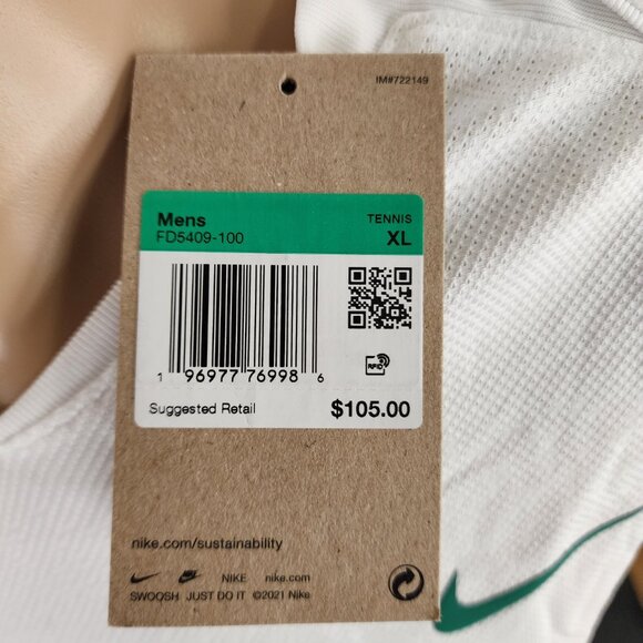 Nike Men’s Rafa Dri-FIT ADV Short-Sleeve Tennis Knit Top Shirt Men XL FD5409-100 - Picture 6 of 11